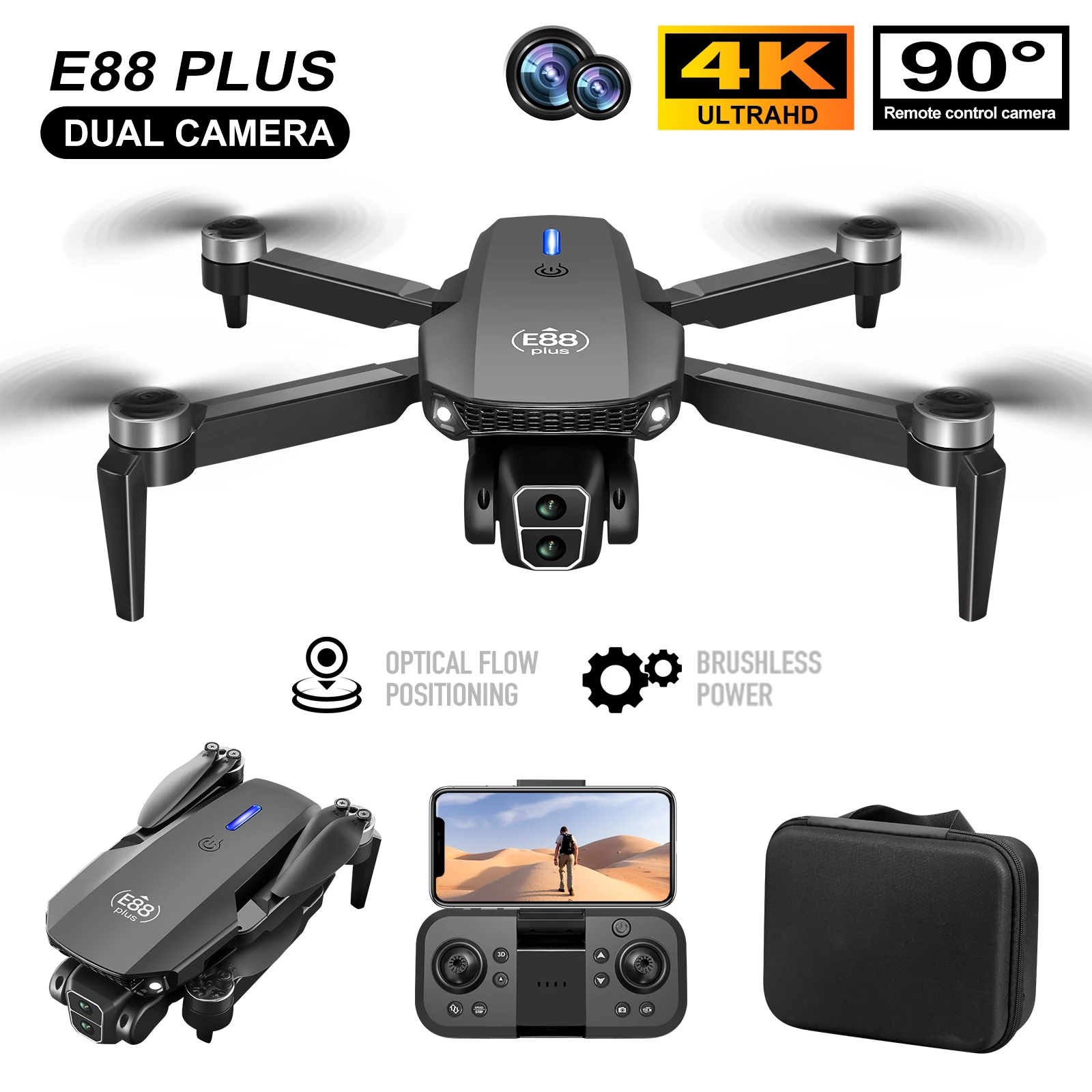 New E88 Plus Quadcopter Drone: - đánh giá và giá Rc Helicopter Electric